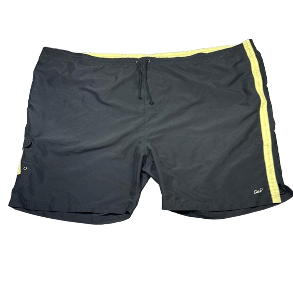 Other - Eddie Bauer Eddie-D‎ Swim Trunks Men's 7XB Black Yellow Big Tall Board Shorts
